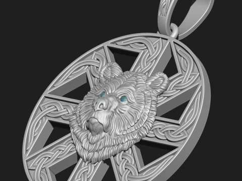 THE SLAVIC BEAR PENDANT 3D Print Model