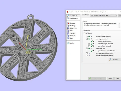 THE SLAVIC BEAR PENDANT 3D Print Model