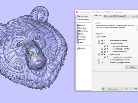 THE SLAVIC BEAR PENDANT 3D Print Model