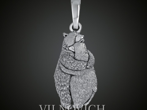 THE PENDANT IS A PAIR OF BEARS IN LOVE 3Dプリントモデル