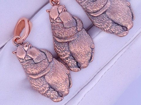 THE PENDANT IS A PAIR OF BEARS IN LOVE 3D 프린트 모델
