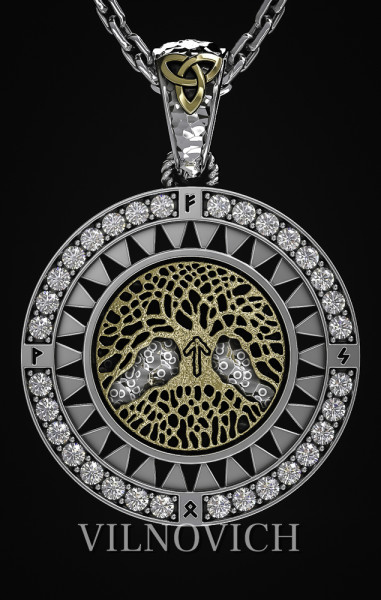 PENDANT WITH THE TREE OF LIFE Modello di stampa 3D .c4d .max .obj .3ds .fbx .stl .blend 