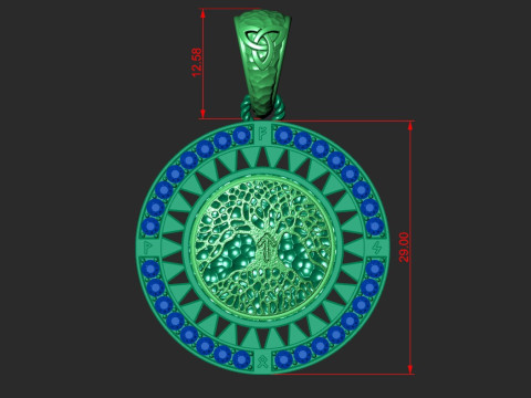 PENDANT WITH THE TREE OF LIFE Modello di stampa 3D