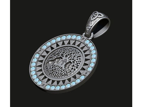 PENDANT WITH THE TREE OF LIFE Modello di stampa 3D