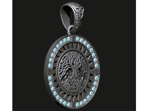 PENDANT WITH THE TREE OF LIFE Modello di stampa 3D
