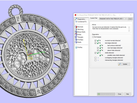 PENDANT WITH THE TREE OF LIFE Modello di stampa 3D