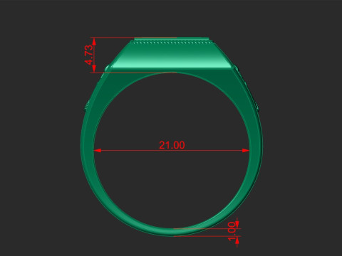 SIGNET RING WITH ANCHORS 3D print model Modelo 3D