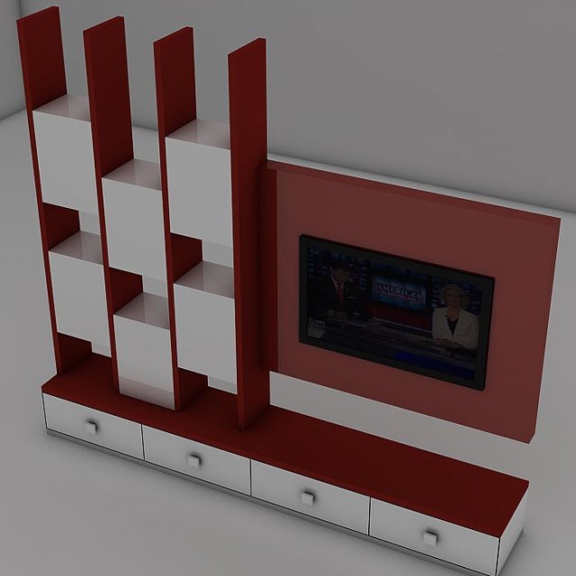 tv unite design 3D 모델 .c4d .max .obj .3ds .fbx .stl .blend