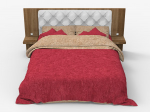 Wood Essential Bed 3D Model