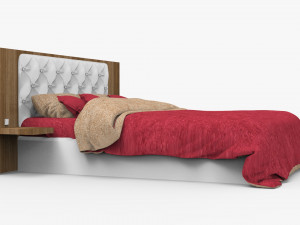 Wood Essential Bed 3D Model