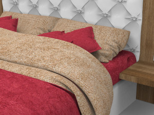 Wood Essential Bed 3D Model
