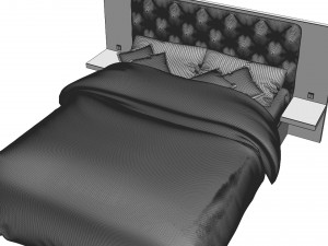 Wood Essential Bed 3D Model