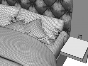 Wood Essential Bed 3D Model
