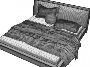 Двуспальная кровать Спенсер 3D Модель