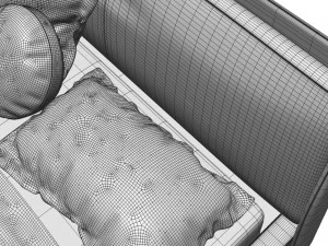 Двуспальная кровать Спенсер 3D Модель