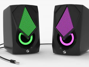 Głośniki do gier RGB Model 3D