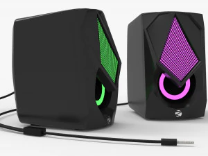 RGB Gaming Speakers 3D Model