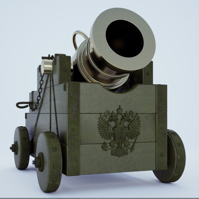 Salute mortar 3D Model .c4d .max .obj .3ds .fbx .stl .blend 