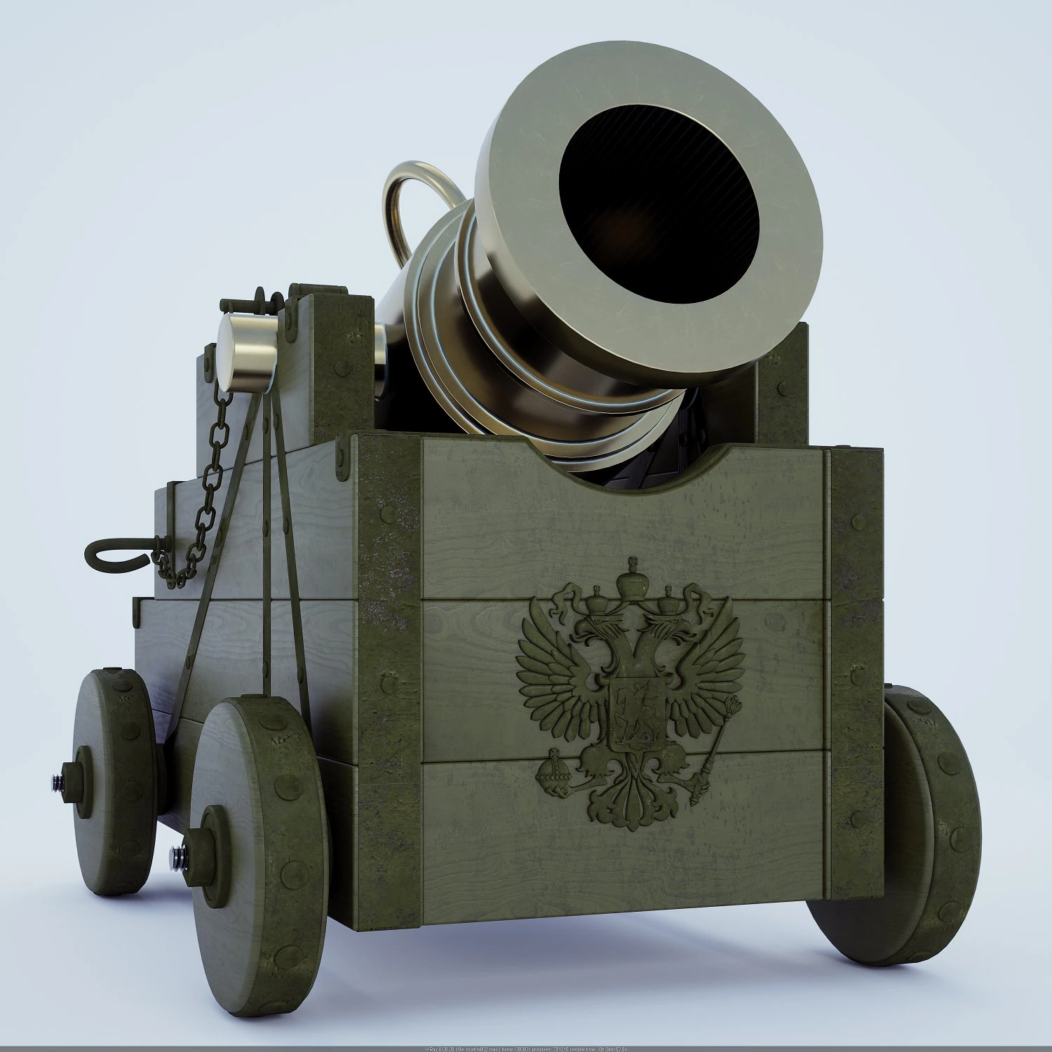 Salute mortar 3D Model .c4d .max .obj .3ds .fbx .stl .blend 