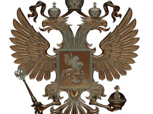 Coat of arms of Russia 3D Model