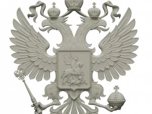 Coat of arms of Russia 3D Model