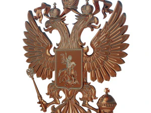 Coat of arms of Russia 3D Model