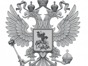 Coat of arms of Russia 3D Model