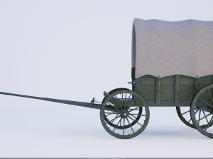 1805212-army wagon Russia 3D Model