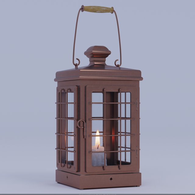 Medieval lantern Modelo 3D .c4d .max .obj .3ds .fbx .stl .blend 