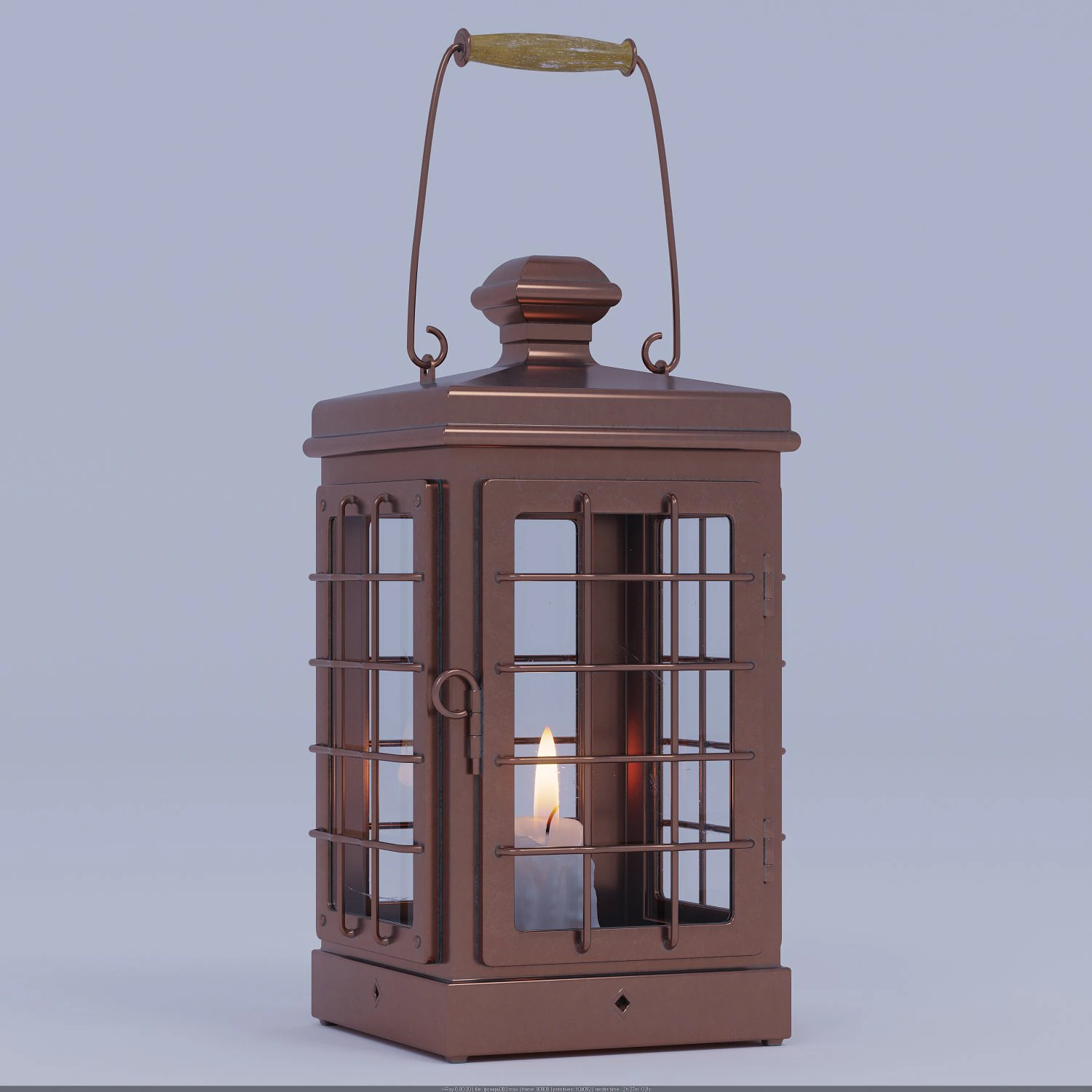 Medieval lantern 3D Model .c4d .max .obj .3ds .fbx .stl .blend 