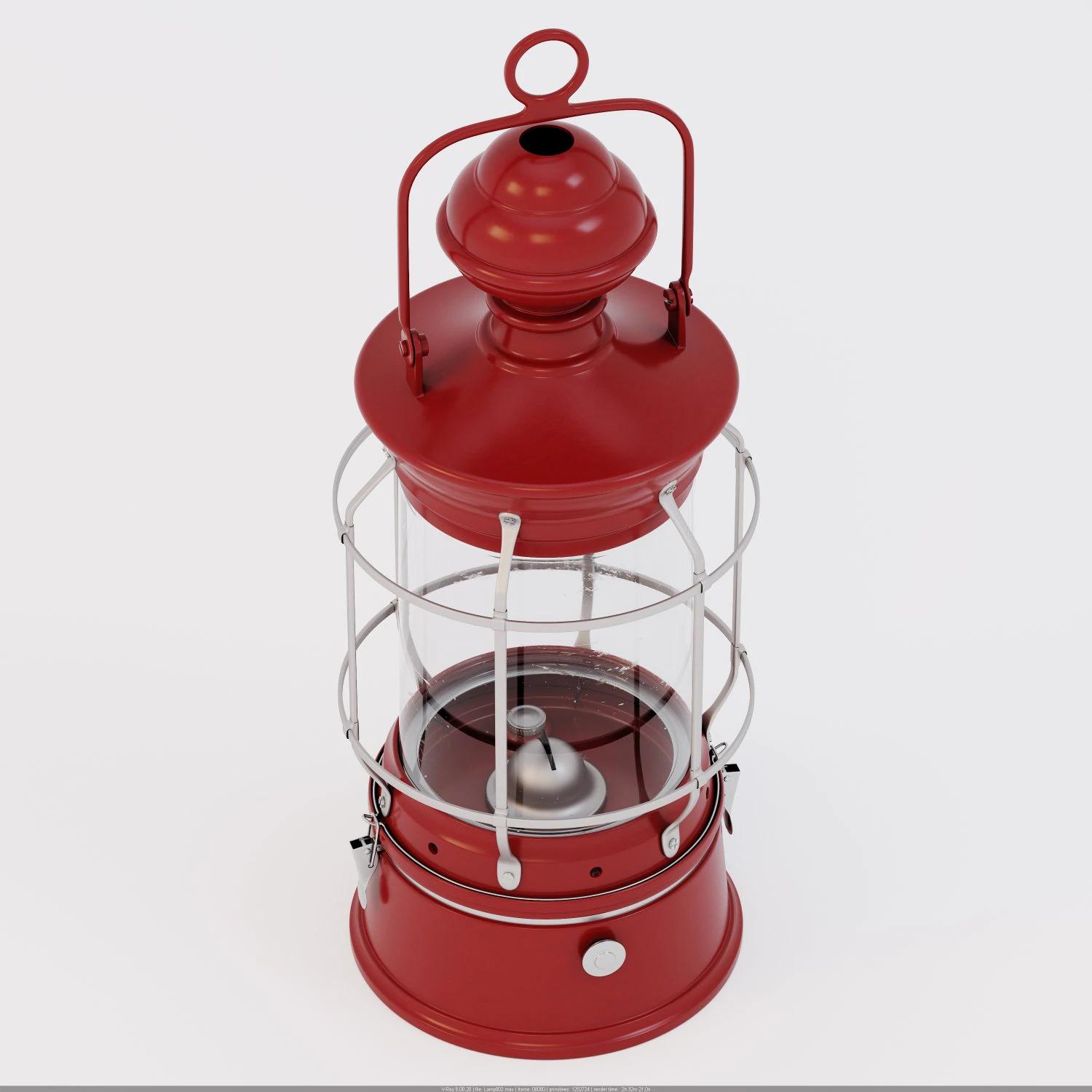 Vintage kerosene lamp 3D Model .c4d .max .obj .3ds .fbx .stl .blend 