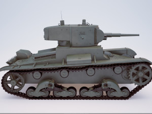 Russian tank T-26 3D Model