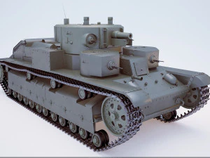 Russian tank T-28 model 1928 3D Model