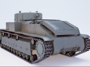 Russian tank T-28 model 1928 3D Модель