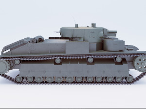 Russian tank T-28 model 1928 3D Модель