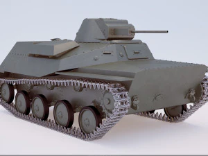 Russian tank T-30 3D Model