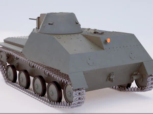 Russian tank T-30 3D Model