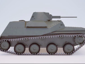 Russian tank T-30 3D Model