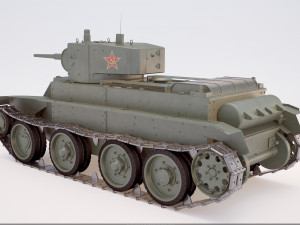 Russian tank BT - 5 3D 模型