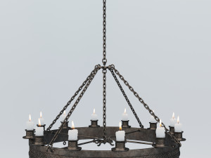 Medieval ceiling lamp 3D Model