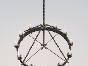 Medieval ceiling lamp 3D Model
