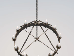 Medieval ceiling lamp 3D Model
