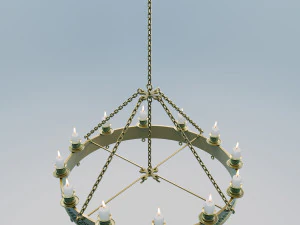 Medieval ceiling lamp 3D Model