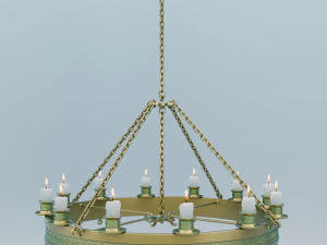 Medieval ceiling lamp 3D Model