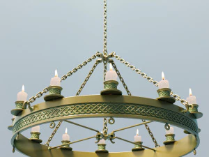 Medieval ceiling lamp 3D Model