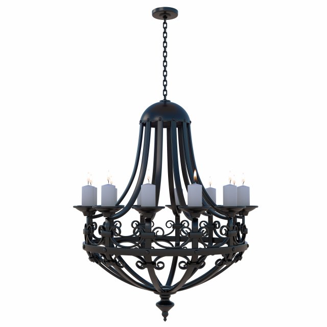 Chandelier Model 3D .c4d .max .obj .3ds .fbx .stl .blend 