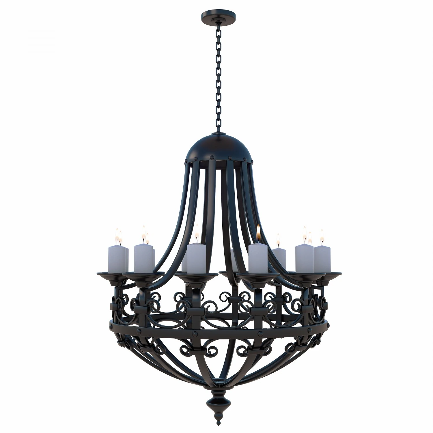 Chandelier 3D Model .c4d .max .obj .3ds .fbx .stl .blend