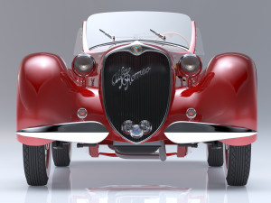 1939 Alfa Romeo 6C 2500 SS spider HQ 3D Модель