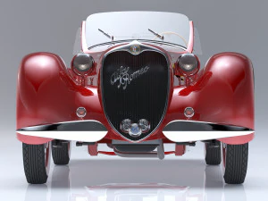 1939 Alfa Romeo 6C 2500 SS spider HQ 3D Model