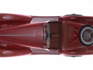 1939 Alfa Romeo 6C 2500 SS spider HQ 3D Модель